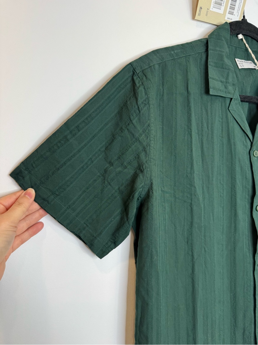 NWT Frank and Oak Short Sleeve Textured Button-Up